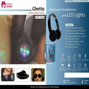 Bluetooth Headphones with LED Lights.-Ghetto